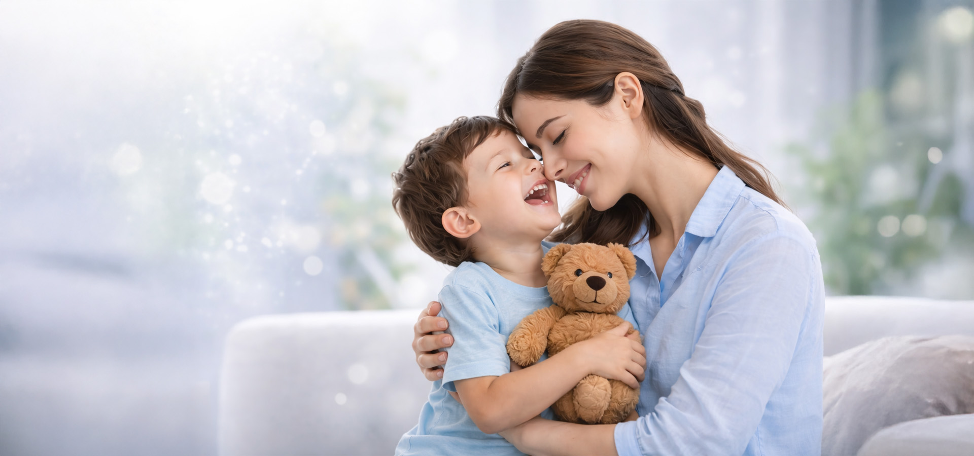Healthy smiling child care story